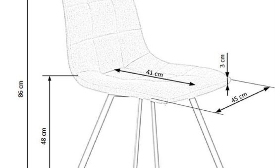 Krzesło QUADRO MAT popielaty (1p=4szt) - 3