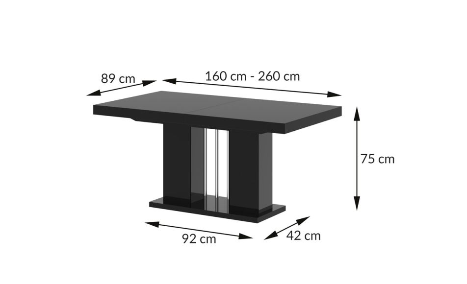 [Wyprzedaż] Stół rozkładany LORENA 160 - 3