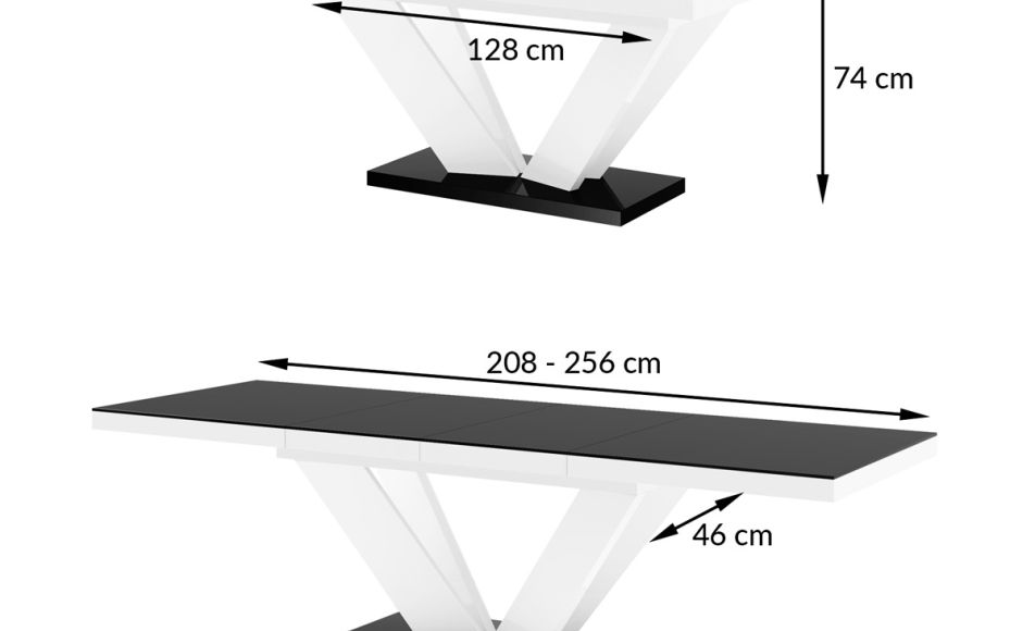 [Wyprzedaż] Stół rozkładany VIVA 2 160 marble white/biała - 2