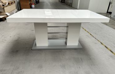 [outlet] Stół rozkładany I - 160  (biały wysoki połysk)