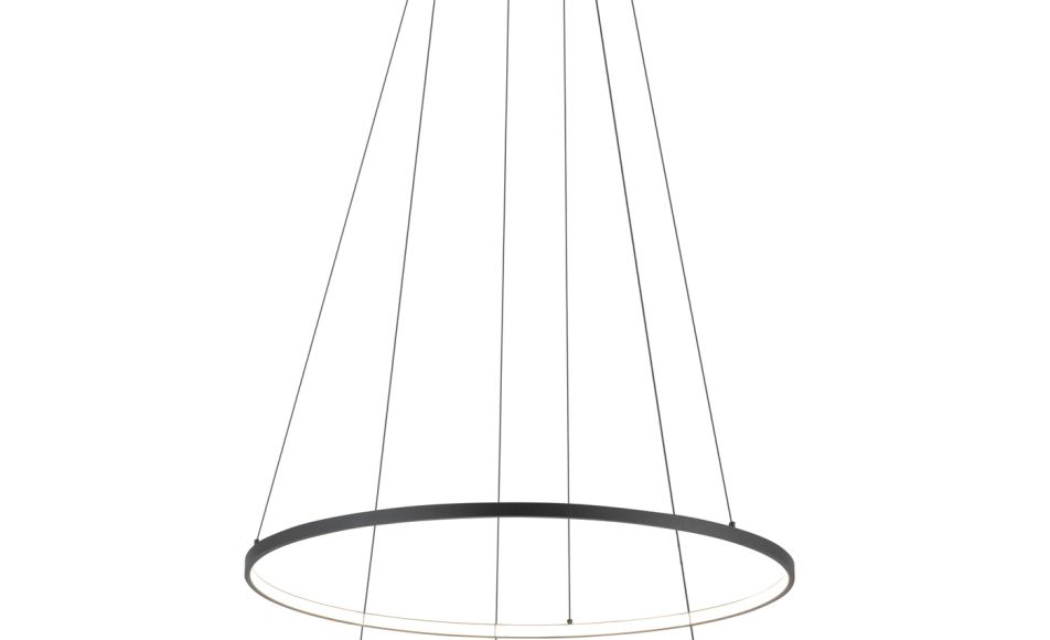 Lampa wisząca CIRCOLO LED szer. 60cm 35W barwa ciepła 3000K | czarny - 2