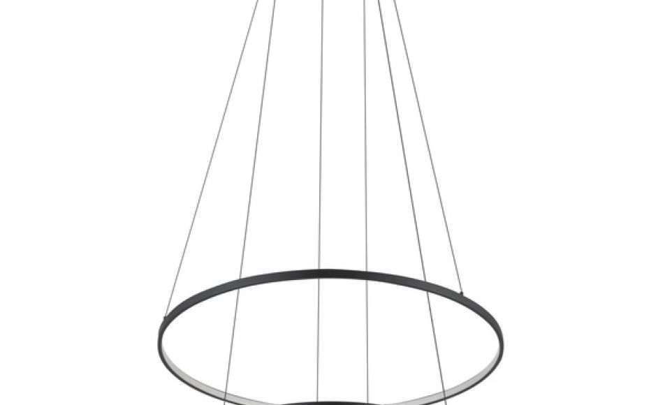 Lampa wisząca CIRCOLO LED szer. 60cm 35W barwa ciepła 3000K | czarny - 5