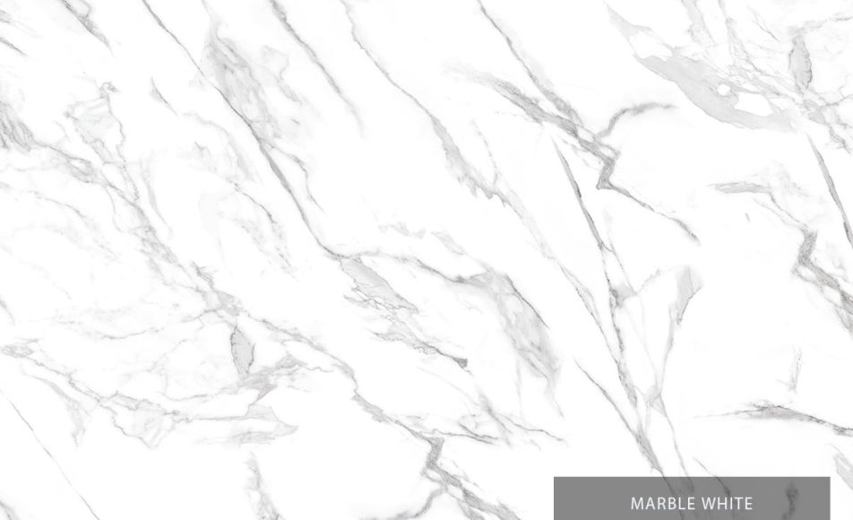 [Wyprzedaż] Stół rozkładany GRANDE 160 (marble white/biały - wysoki połysk) - 2