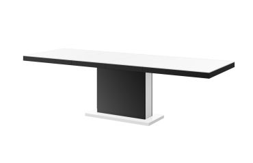 Stół rozkładany MODICA - Biały / Czarny