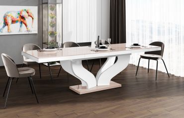 Stół rozkładany VIVA 160 - Cappucino / Biały