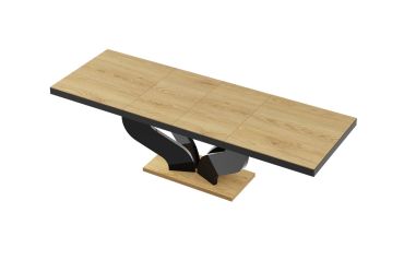 Stół rozkładany VIVA 160 - Dąb słoneczny / Czarny