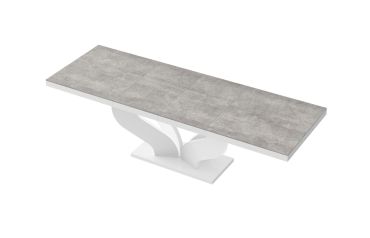 Stół rozkładany VIVA 160 - Grey stone (Beton / Biały)