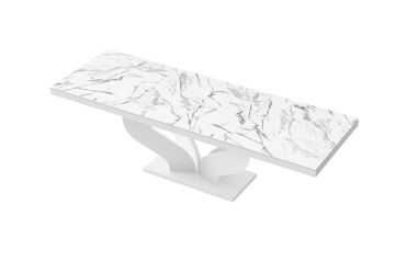 Stół rozkładany VIVA 160 - Marble white (Marmur / Biały)