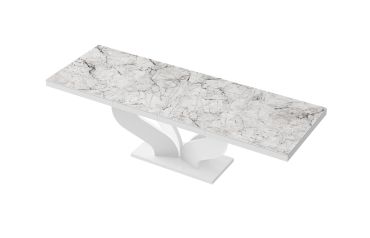 Stół rozkładany VIVA 160 - Venatino white (Marmur / Biały)