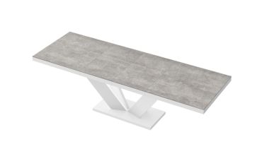 Stół rozkładany VIVA 2 160 - Grey stone (Beton / Biały)