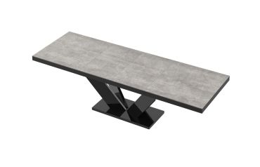 Stół rozkładany VIVA 2 160 - Grey stone (Beton /Czarny)