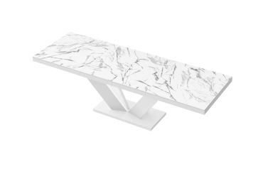 Stół rozkładany VIVA 2 160 - Marble white (Marmur / Biały)