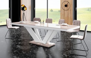 Stół rozkładany VIVA 2 160 - Cappucino / Biały