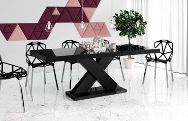 Stół rozkładany XENON 140 - Czarny / Czarny