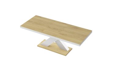 Stół rozkładany XENON 160 - Dąb słoneczny / Biały