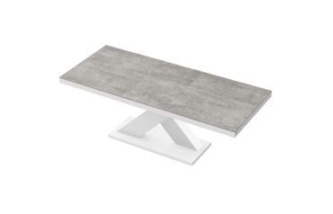 Stół rozkładany XENON 160 - Grey stone (Beton / Biały)