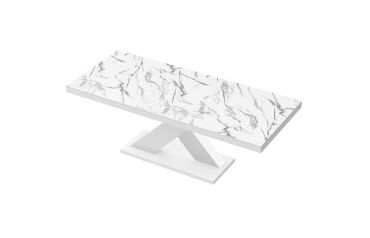Stół rozkładany XENON 160 - Marble white (Marmur / Biały)