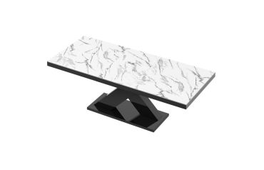 Stół rozkładany XENON 140 - Marble white (Marmur / Czarny)