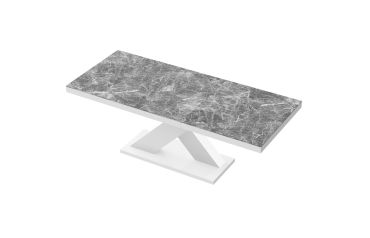 Stół rozkładany XENON 160 - Venatino dark (Marmur / Biały)